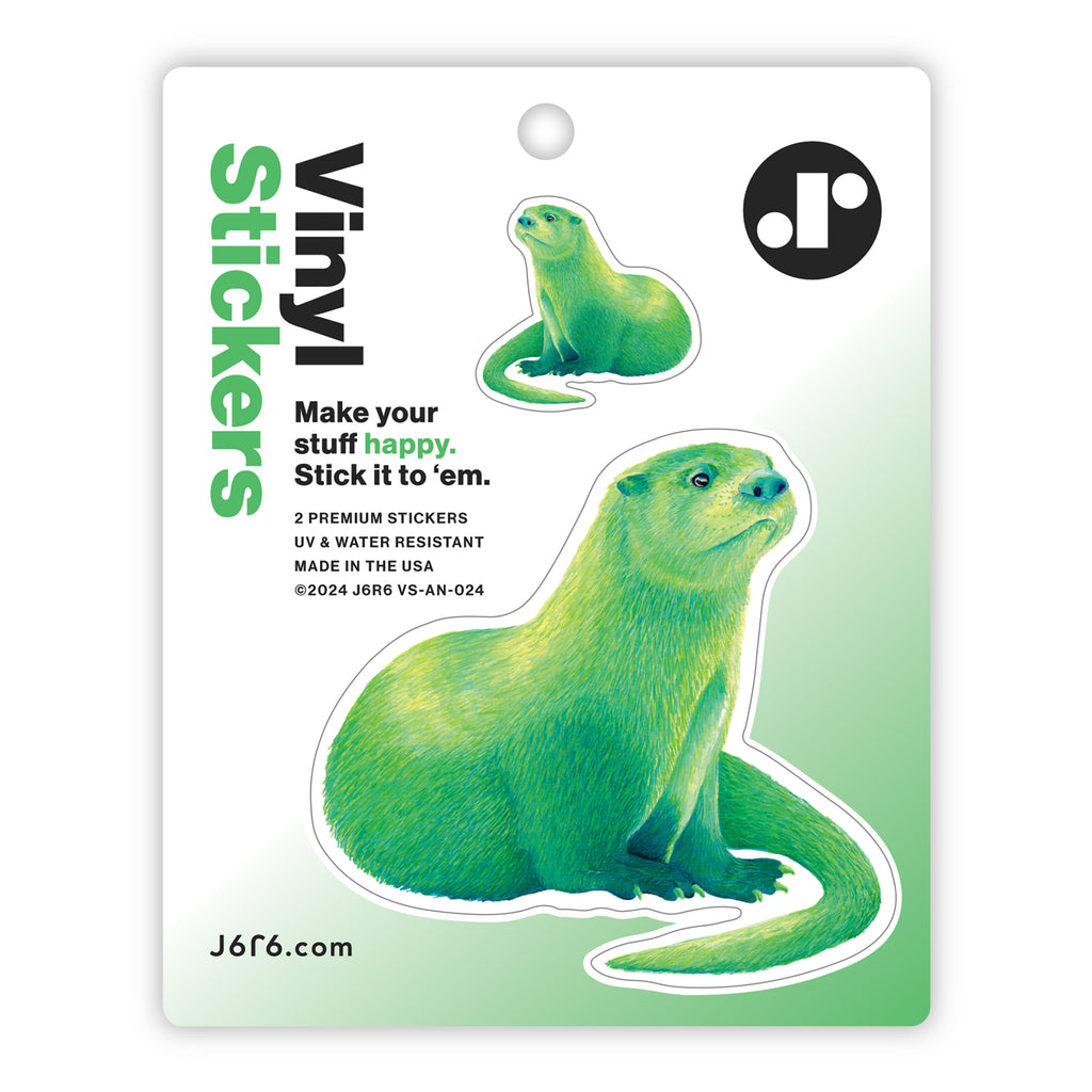 green river otter duo vinyl sticker sheet