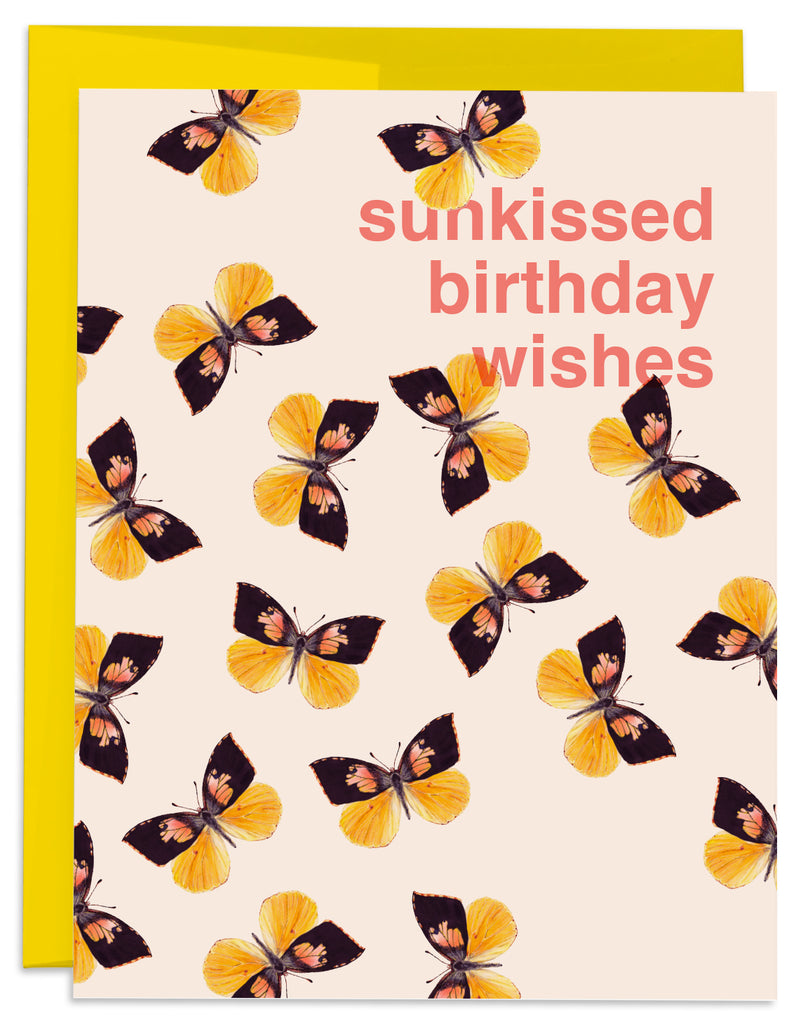 sunkissed birthday wishes card front