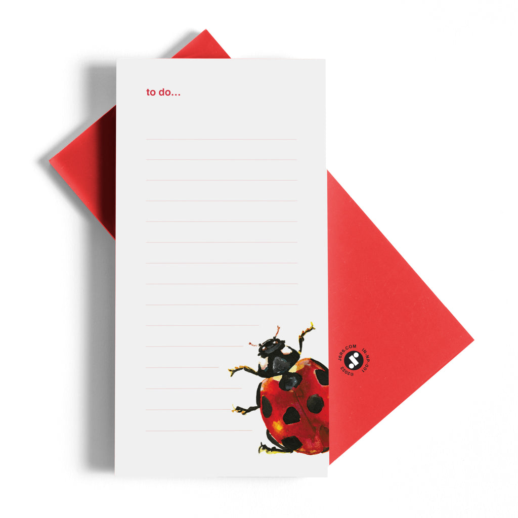 ladybug to do list lined notepad