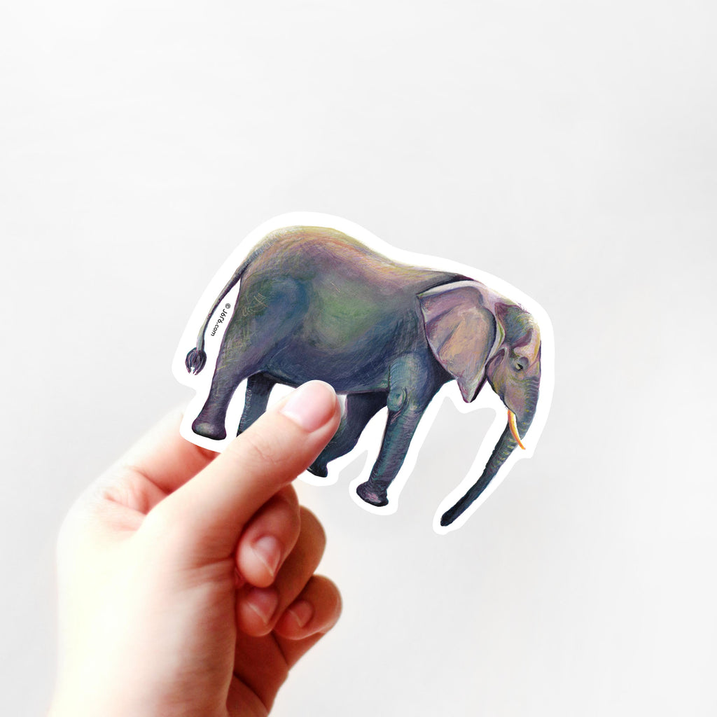 elephant sticker in hand