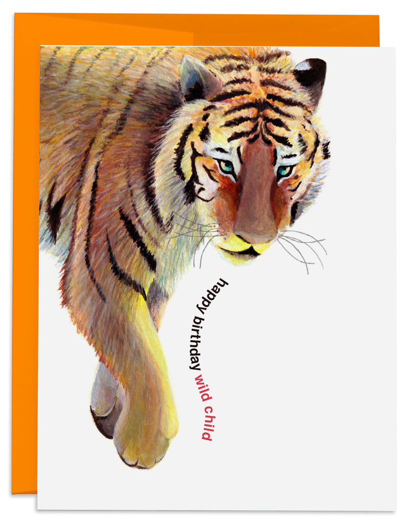 Tiger Birthday Card Front