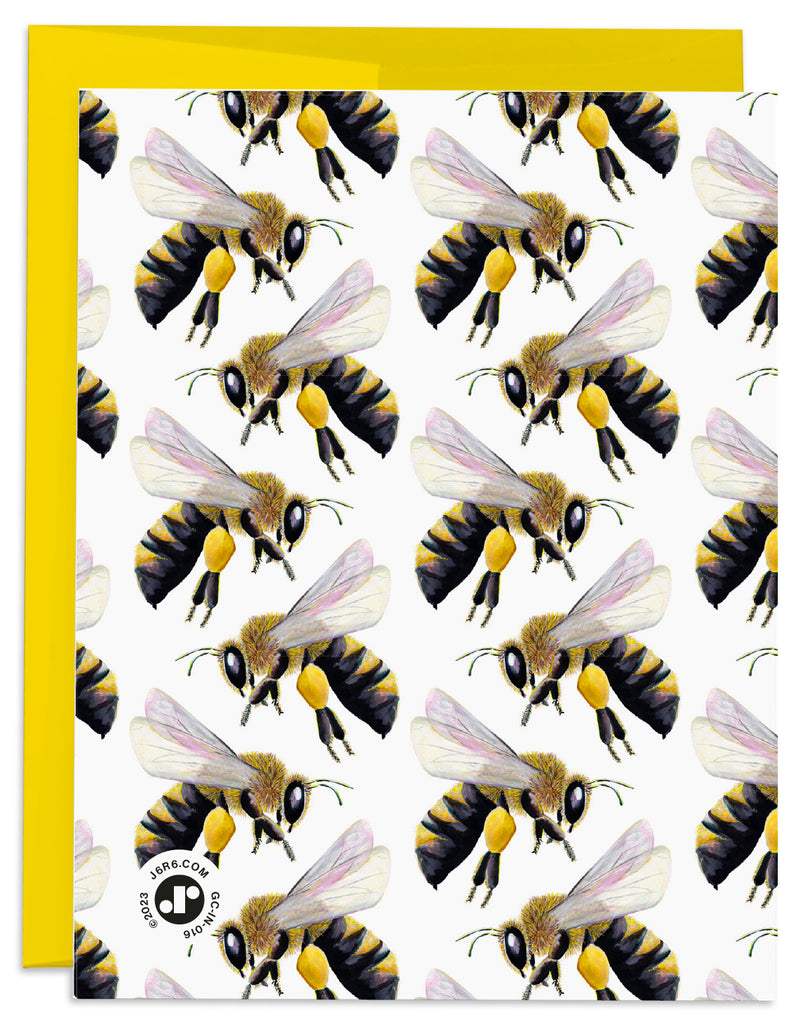 J6R6 Yellow Bee Well Card Back