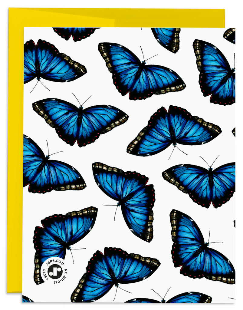 J6R6 Blue Morpho Butterfly Pattern Card Back