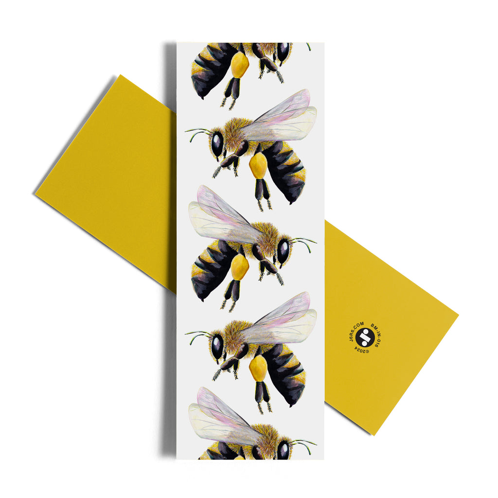 Yellow Bee Bookmark by J6R6