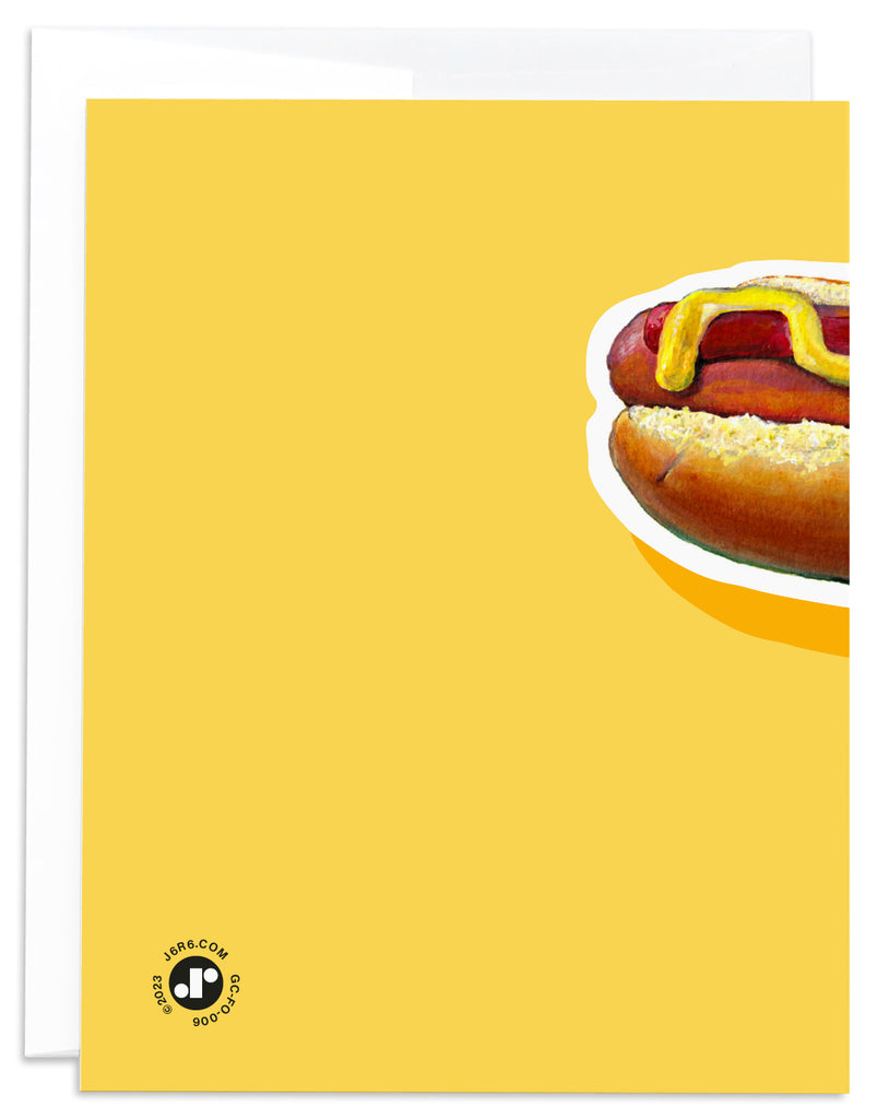 J6R6 Yellow Hotdog Card Back