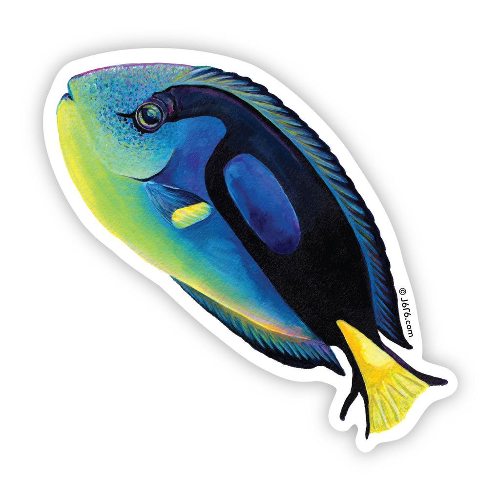 blue tang fish vinyl sticker