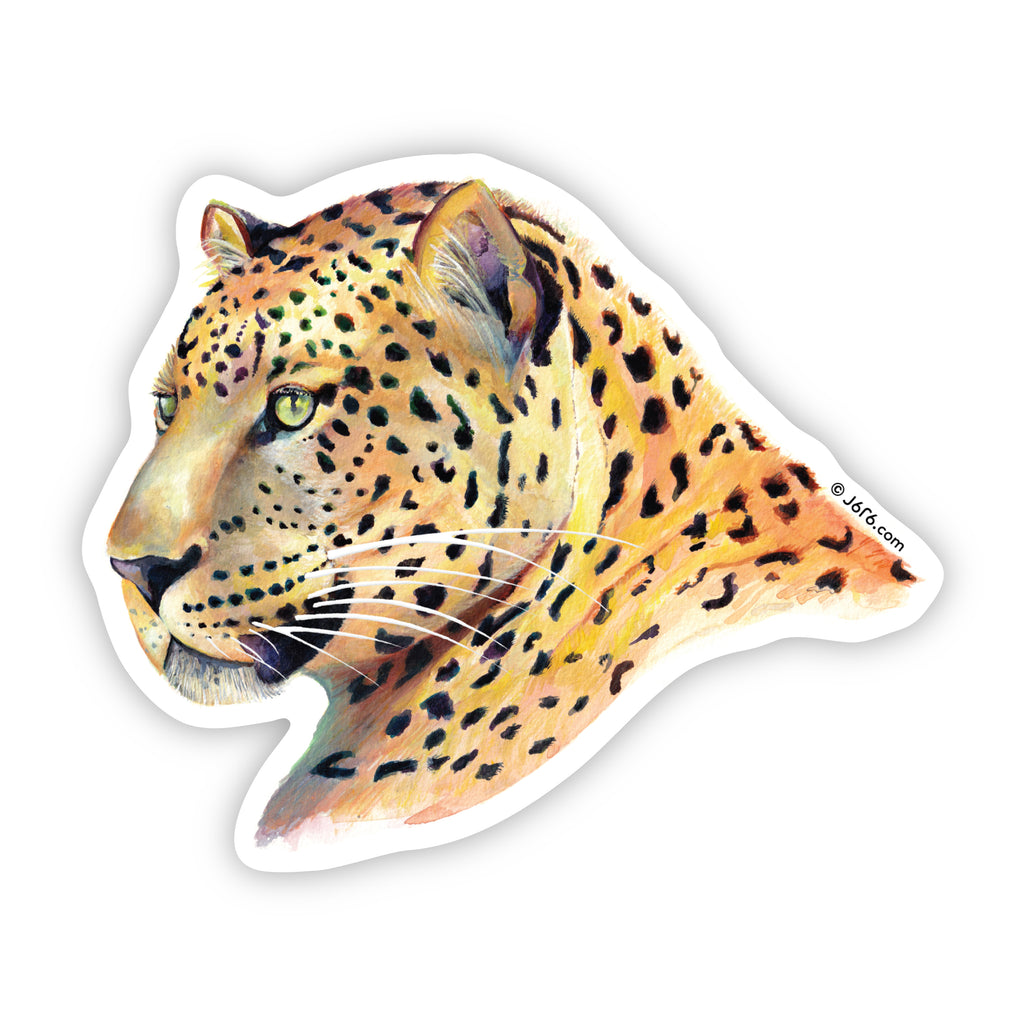 leopard head vinyl sticker