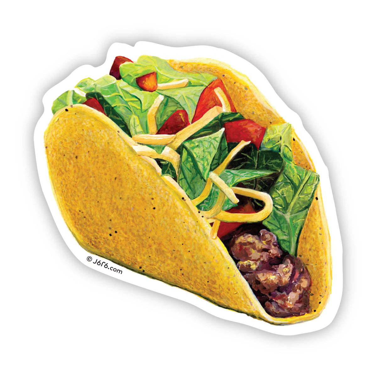 Taco Vinyl Sticker – J6R6