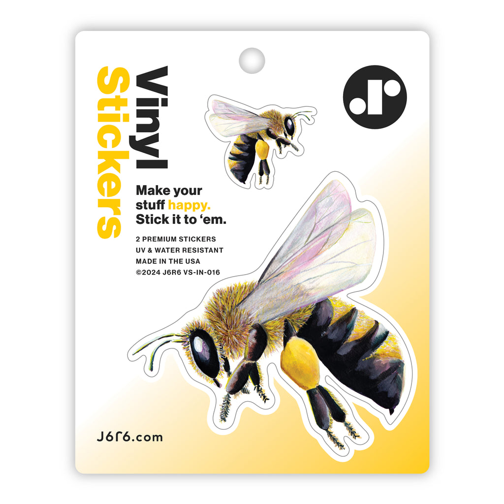 yellow bee sticker duo sheet