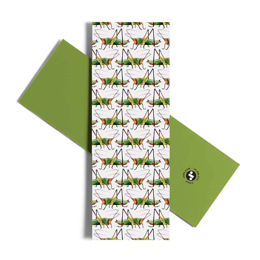 green grasshopper bookmark