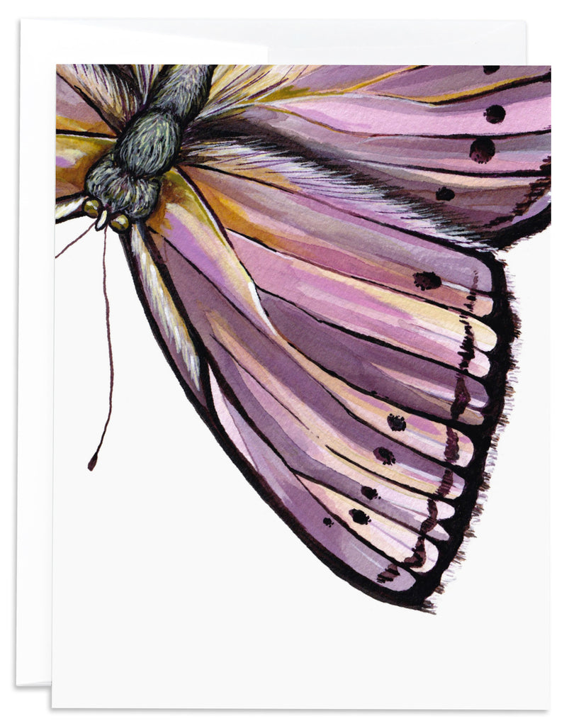purple butterfly notecard