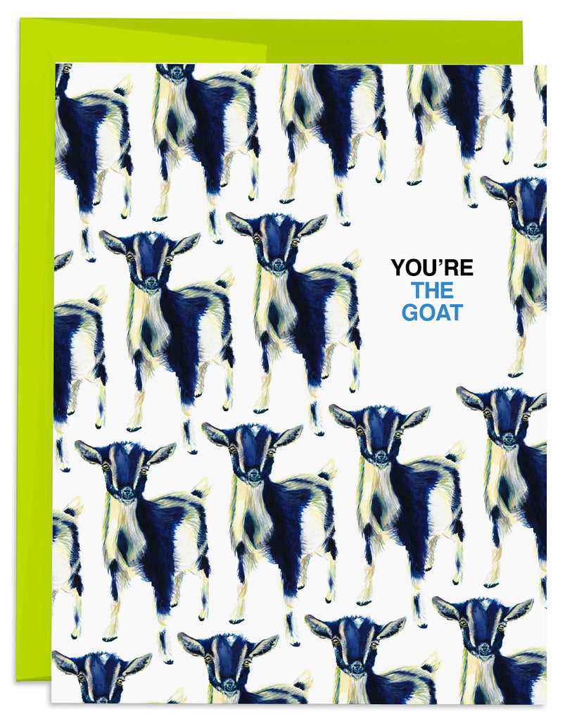 Goat Greeting Card by J6R6