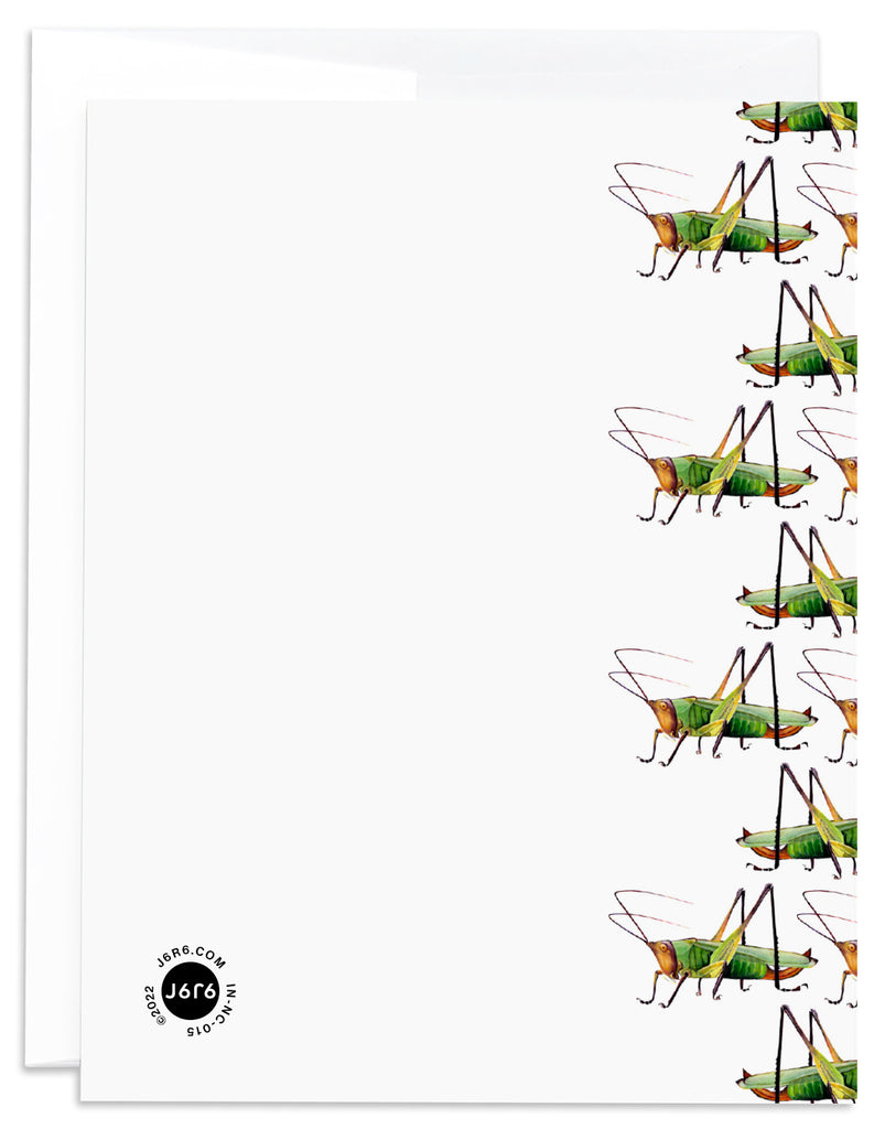 grasshopper pattern notecard back