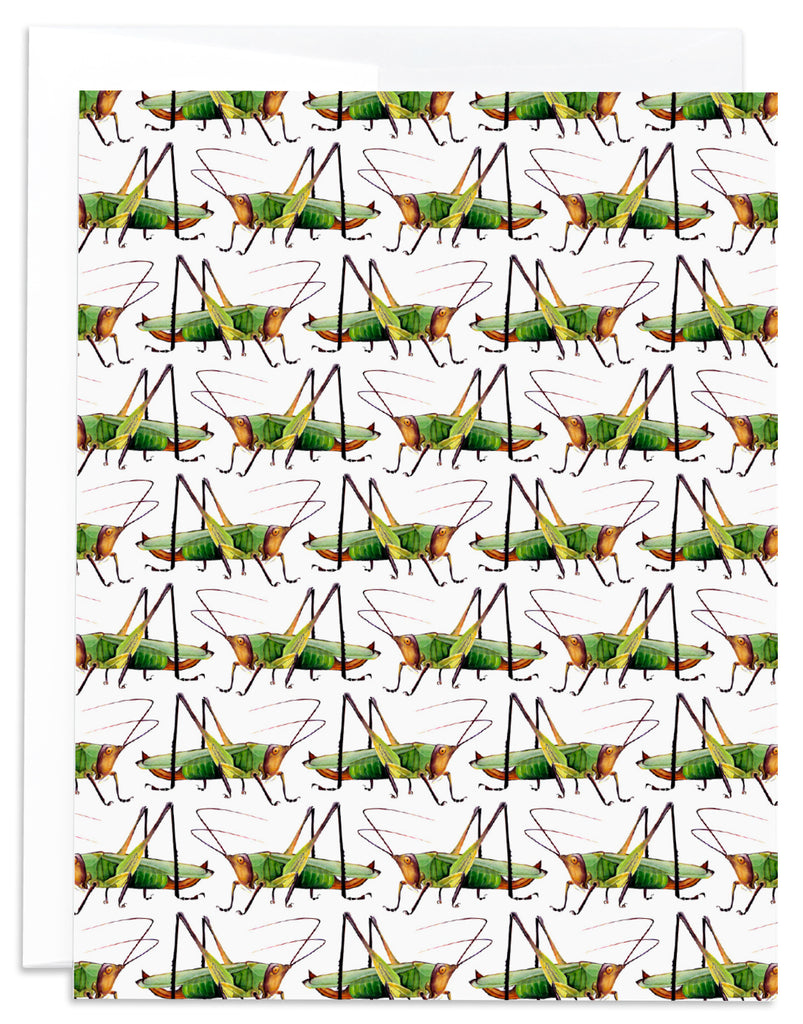grasshopper pattern notecard front