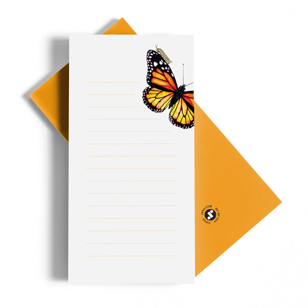 monarch butterfly lined notepad
