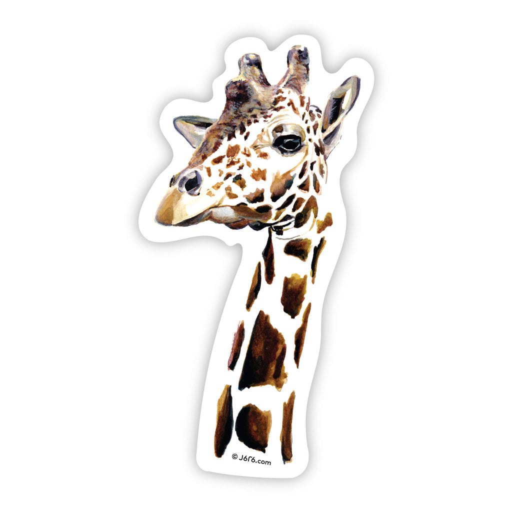 giraffe head vinyl sticker