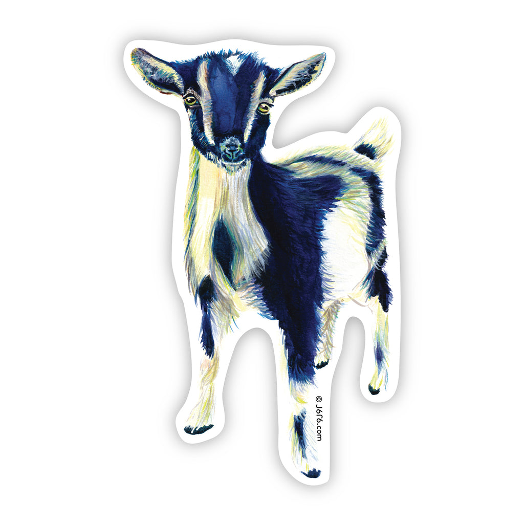 J6R6 Blue Pygmy Goat Vinyl Sticker