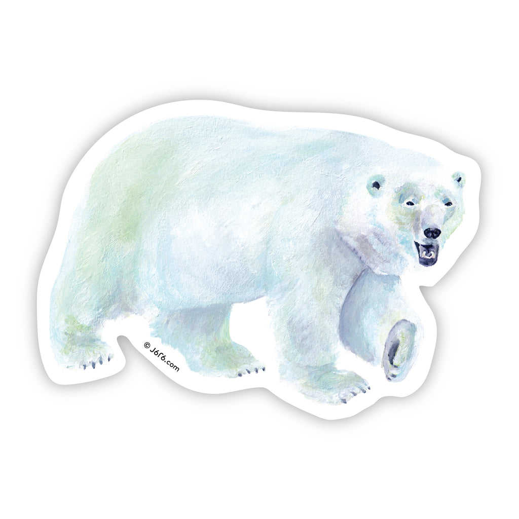 J6R6 polar bear vinyl sticker