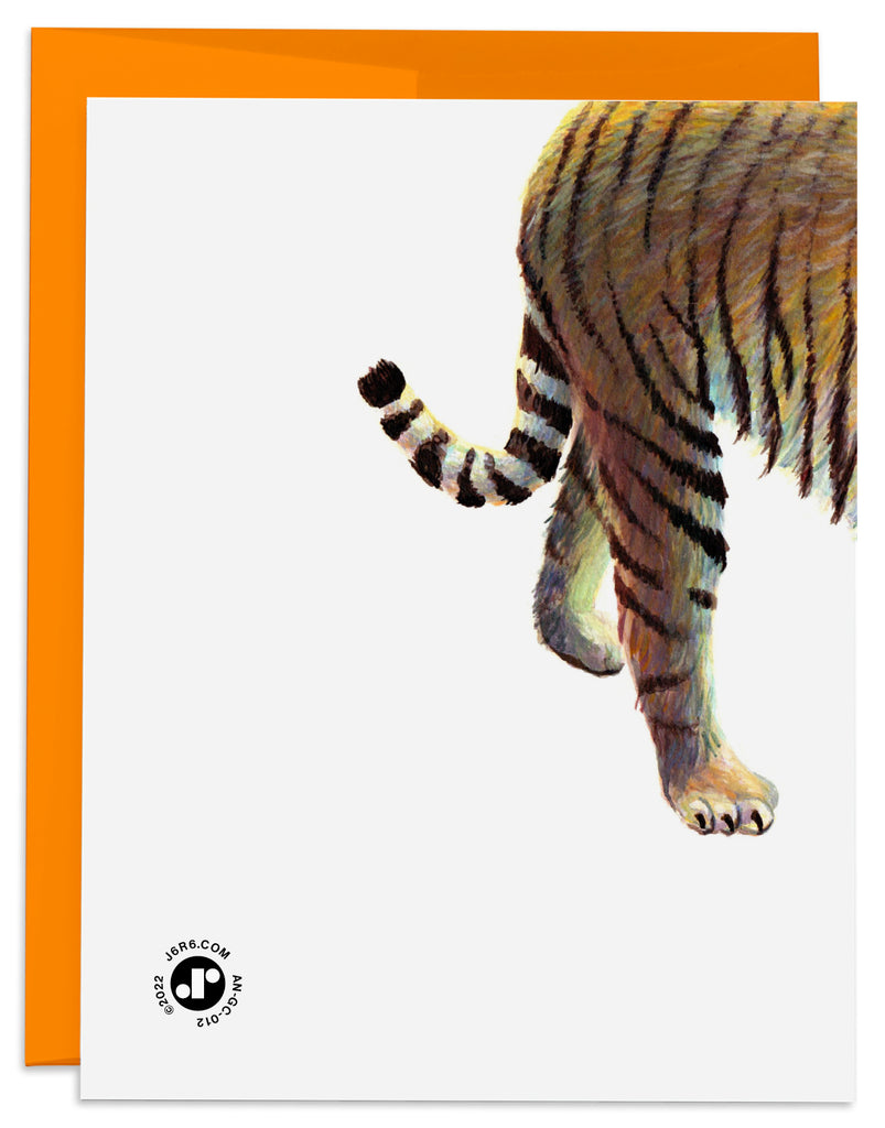 tiger birthday card back