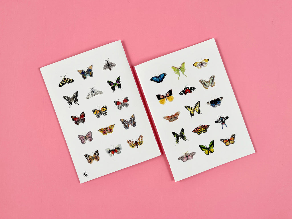 butterfly notebook front and back