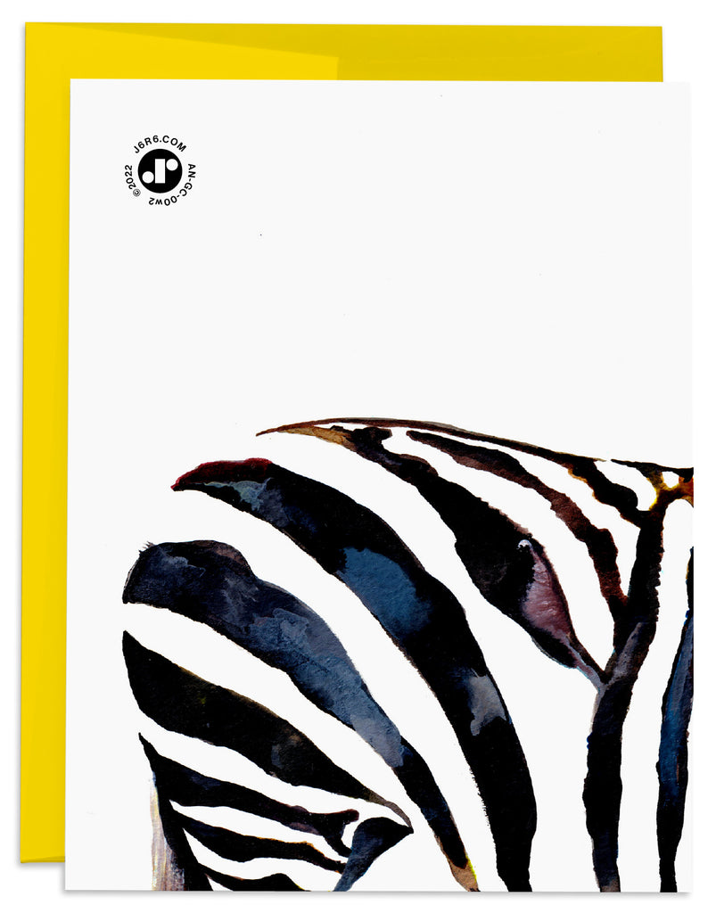 zebra celebration card back